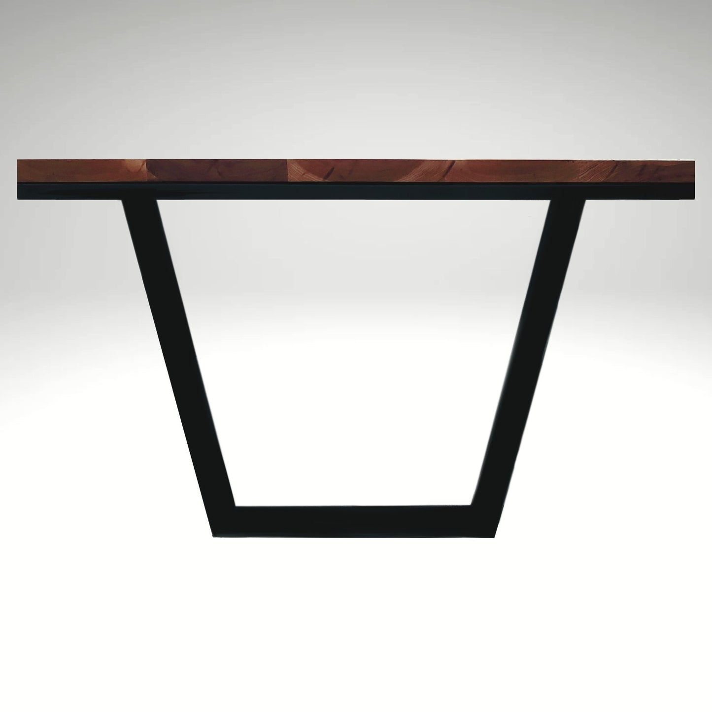 Nevada powder-coated metal base designed for Modern Grain custom hardwood tables. Durable, fully welded, and made for modern spaces.