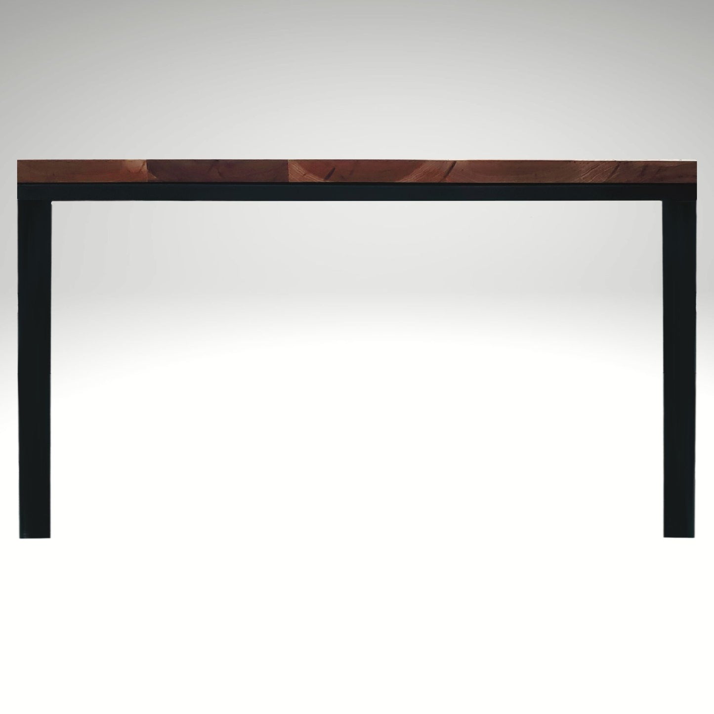 Straight powder-coated metal base designed for Modern Grain custom hardwood tables. Durable, fully welded, and made for modern spaces.