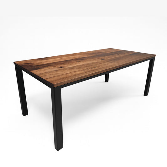 72” Walnut Dining Table with Straight Base - Available Now
