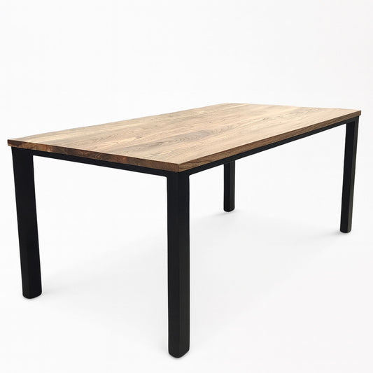 72” Elm Dining Table with Straight Base - Available Now