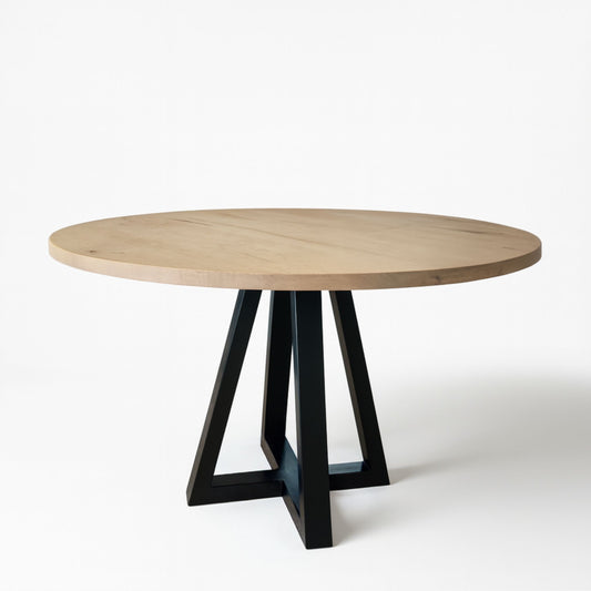 MODERN ROUND HARDWOOD TABLE - CUSTOM SIZE AND FINISH